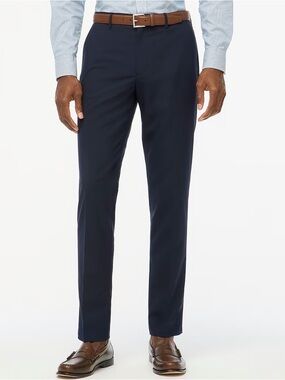 J.Crew Thompson 34x30 Navy 100% Wool Suit Pants Mens Dress Trousers Tailored Fit